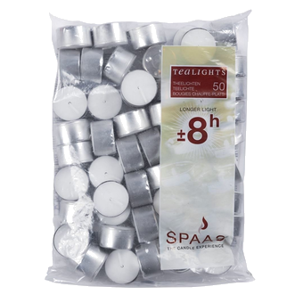 Acheter Bougies chauffe-plats Lot de 50 Blanc ? Bon et bon marché